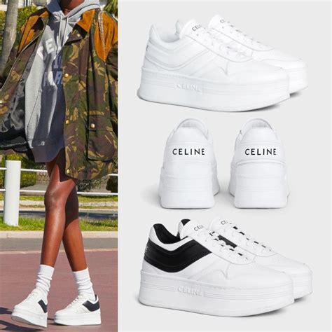 celine white platform sneakers|celine block shoes.